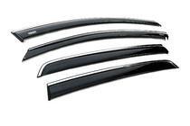 Volkswagen Golf 5 2003-2009 Window deflectors with chrome trim (HB, 4 pcs, Niken) photo 4