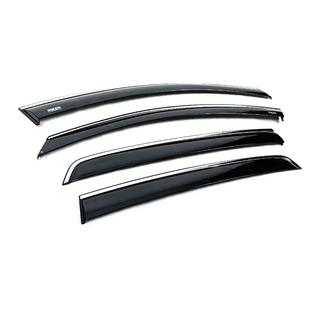Window deflectors with chrome trim (HB, 4 pcs, Niken) photo 4