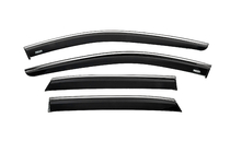 Nissan Qashqai 2021- Window deflectors with chrome trim (4 pcs, Niken) photo 1