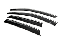 Nissan Qashqai 2021- Window deflectors with chrome trim (4 pcs, Niken) photo 2