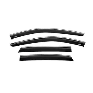 Window deflectors with chrome trim (4 pcs, Niken)