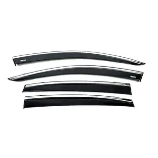Window deflectors with chrome trim (4 pcs, Niken) photo 1