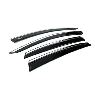 Window deflectors with chrome trim (4 pcs, Niken) photo 3