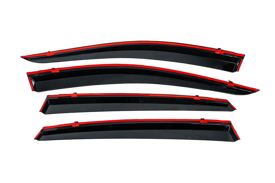 Subaru XV 2017-2023 Window deflectors with chrome trim (4 pcs, Niken) Photo 4
