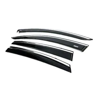 Window deflectors with chrome trim (4 pcs, Niken) photo 2