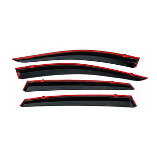 Window deflectors with chrome trim (4 pcs, Niken) Subaru Crosstrek 2017-2023 photo 4