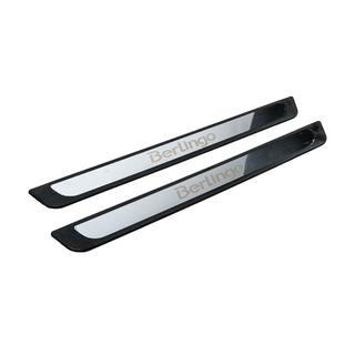 Carmos V4 Door Sill Protectors (2 pcs, Stainless Steel) Citroen Berlingo 1996-2008 photo 3