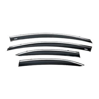 Window deflectors with chrome trim (4 pcs, Niken) Honda Civic Sedan VIII 2006-2011 photo 1