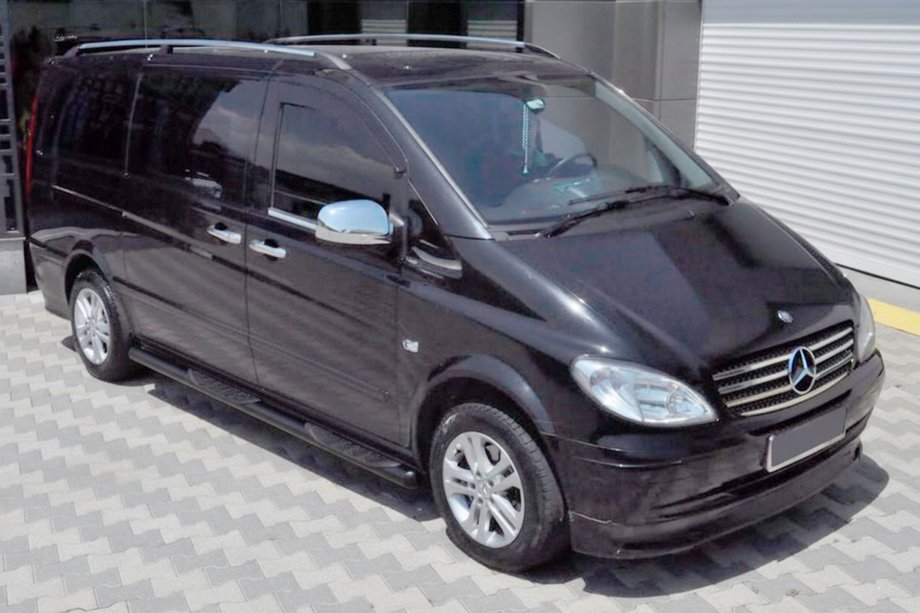 Mercedes Vito W639 2004-2014 Side Bars Black (2 pcs, Stainless Steel) Image