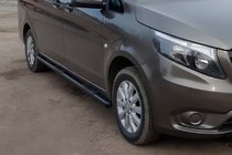 Mercedes Vito/V-class W447 2014- Side Bars Black (2 pcs, Stainless Steel) photo 2