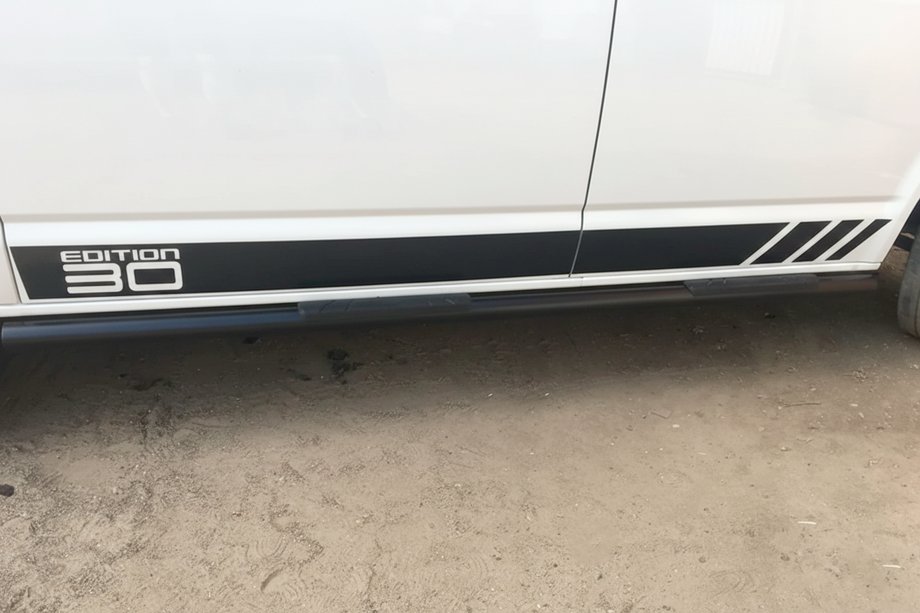 Volkswagen T5 Transporter 2003-2010 Side Bars Black (2 pcs, stainless steel) 70mm, Short Wheelbase Photo 11