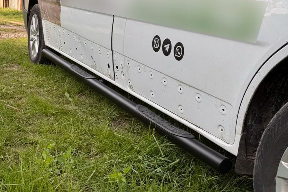 Opel Vivaro 2001–2015 Side Bars BB002 Black (2 pcs, Stainless Steel) 70 mm, short wheelbase Photo 7