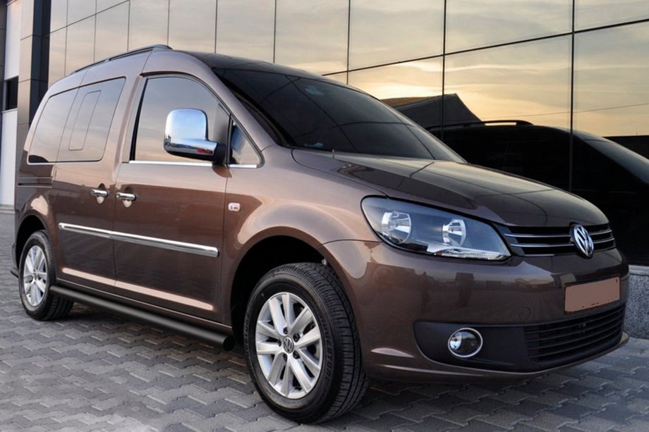 Volkswagen Caddy 2010-2015 Side Bars BB001 Black (2 pcs, Stainless Steel) Image