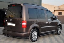 Volkswagen Caddy 2015-2020 Side Bars BB001 Black (2 pcs, Stainless Steel) d60, Standard Base photo 6