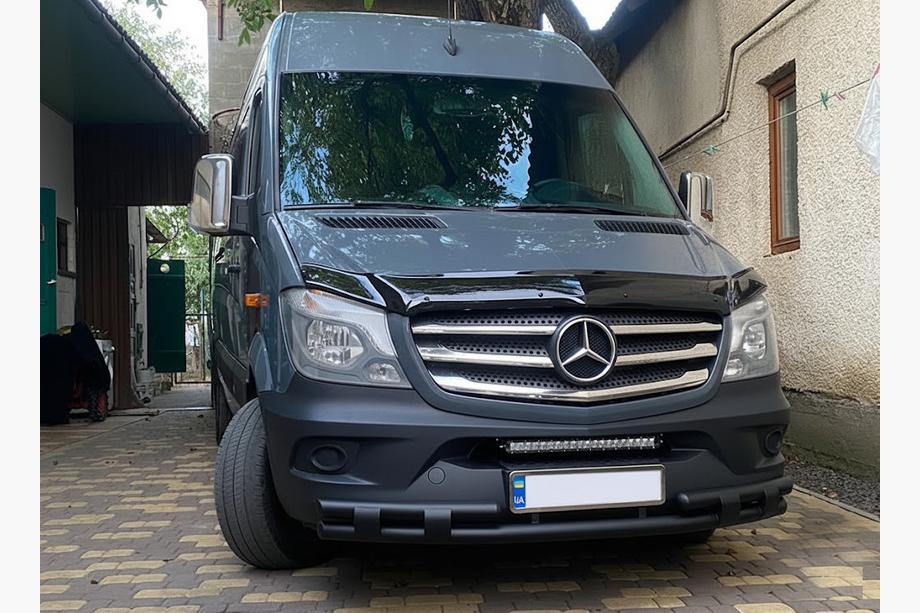 Mercedes Sprinter W906 2006–2018 Front Lower Bull Bar Shark Black (Stainless Steel) Photo 2