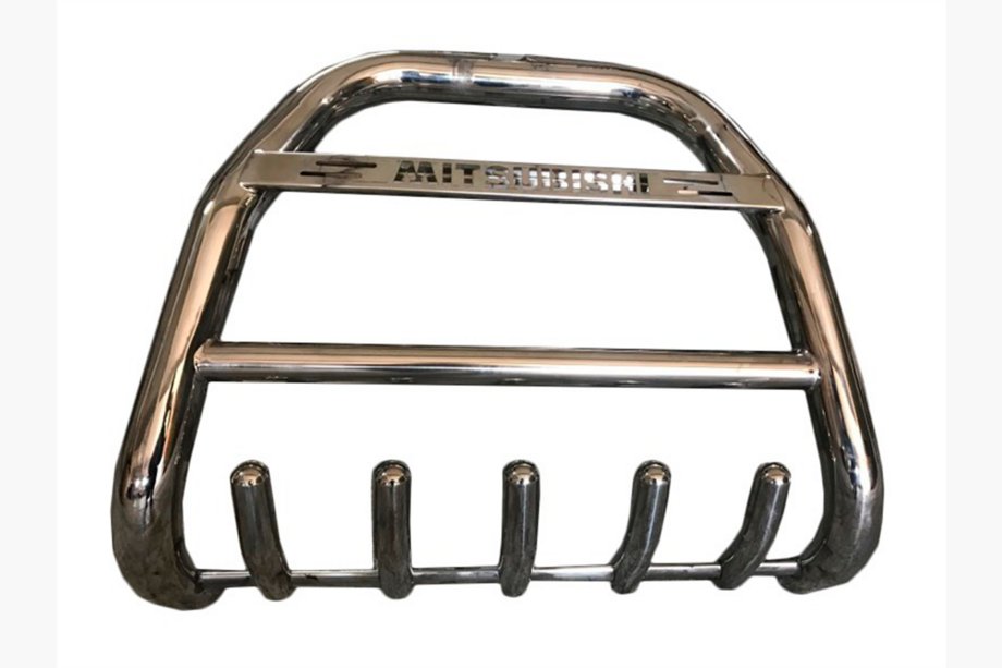 Mitsubishi Pajero Wagon IV 2006-2021 Bull Bar QT012 (Stainless Steel) Image