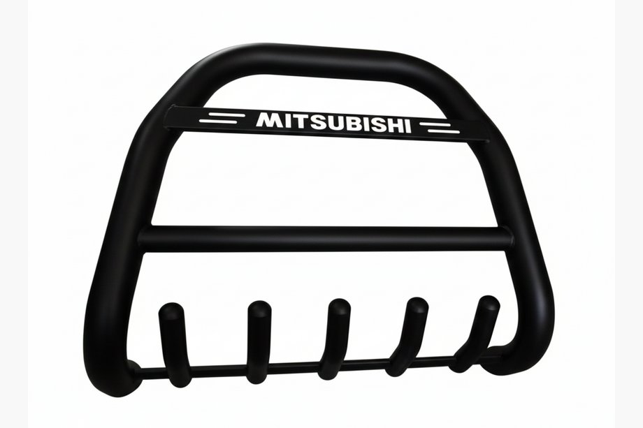 Mitsubishi Pajero Wagon IV 2006-2021 Bull Bar QT012 Black (Stainless Steel) Image