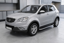 SsangYong Korando 2010-2019 Side Steps Maydos V1 (2 pcs, Aluminum & Stainless Steel) photo 1