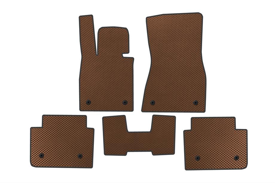 BMW 5/i5 Series G60/G60E/G61 2023- EVA floor mats (for i5 G60E, brown) Image