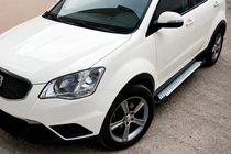 SsangYong Korando 2010-2019 Side Steps Allmond Grey (2 pcs, Aluminum) photo 1