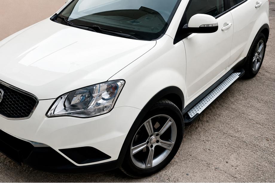 SsangYong Korando 2010-2019 Side Steps Allmond Grey (2 pcs, Aluminum) Image