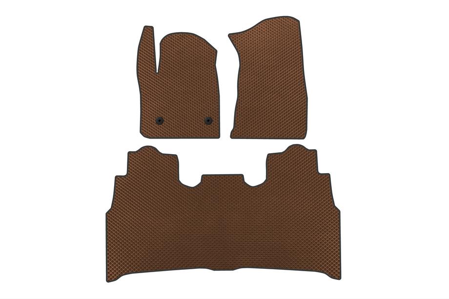 Chevrolet Silverado 2019- EVA Floor Mats (Brown) Image
