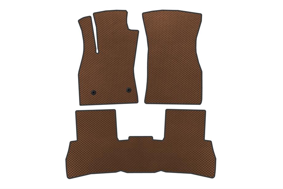Fiat Doblo II 2010-2022 EVA Floor Mats V2 (2010-2015, Brown) Image