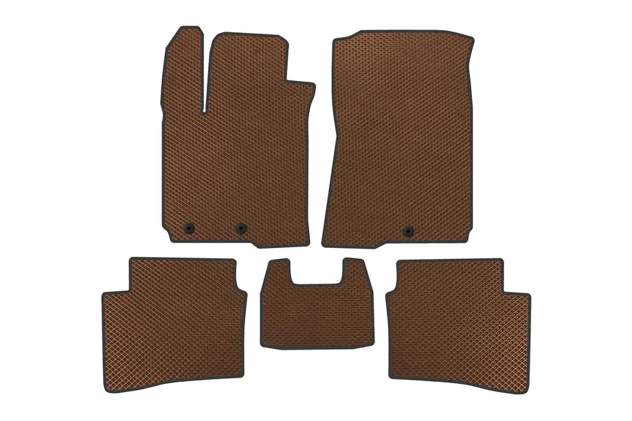 Hyundai I-20 2014-2020 EVA Floor Mats (Brown) Image