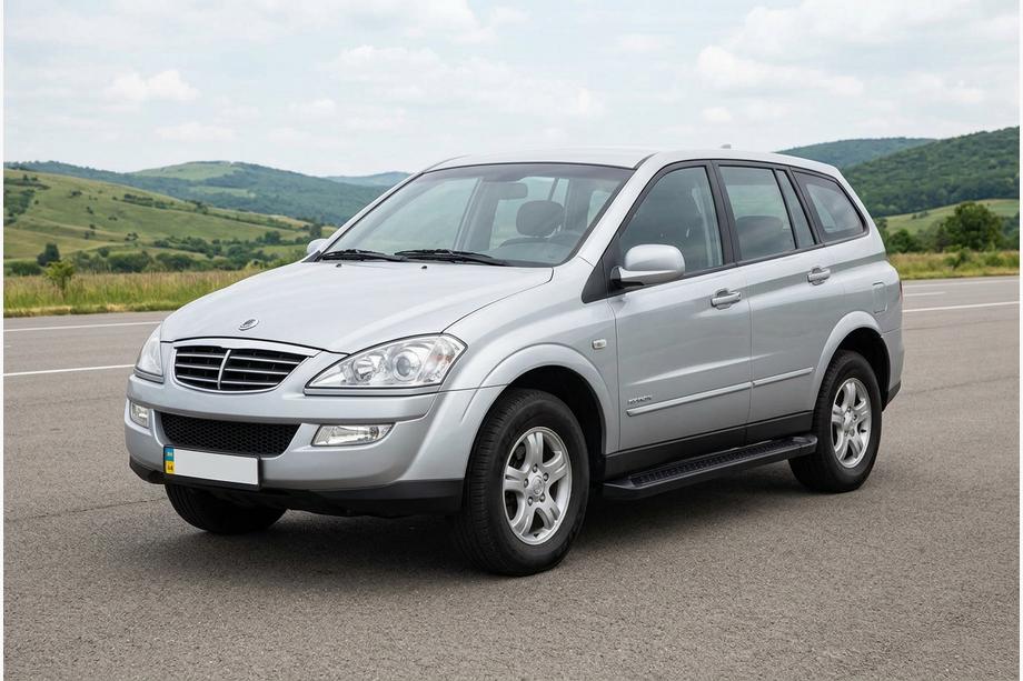 SsangYong Kyron 2005-2014 Side Steps Allmond Black (2 pcs, Aluminum) Image