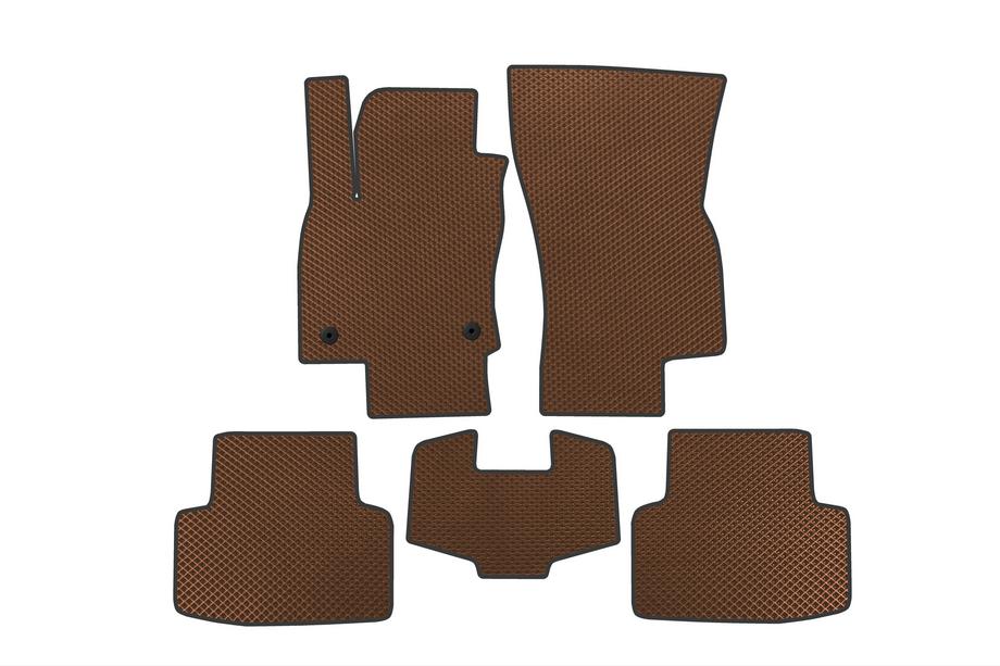Volkswagen Taos/Tharu 2018–2024 EVA Floor Mats (Brown) Image
