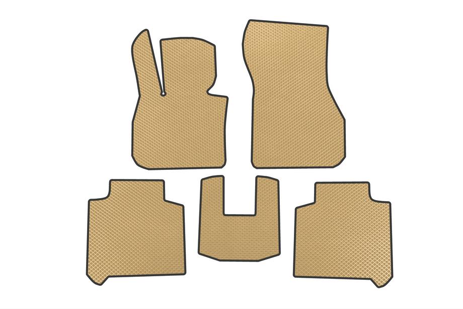 BMW 2 Series Active Tourer F45/F46 2014-2021 EVA Floor Mats (2 Rows, For F46, Beige) Image