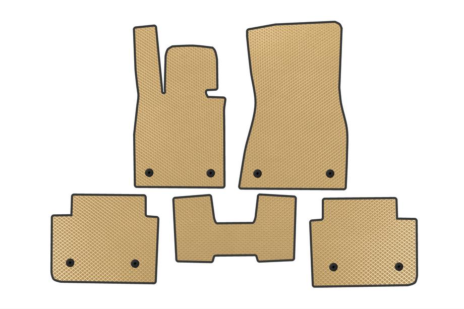 BMW 5/i5 Series G60/G60E/G61 2023- EVA Floor Mats (for i5 G60E, beige) Photo 1