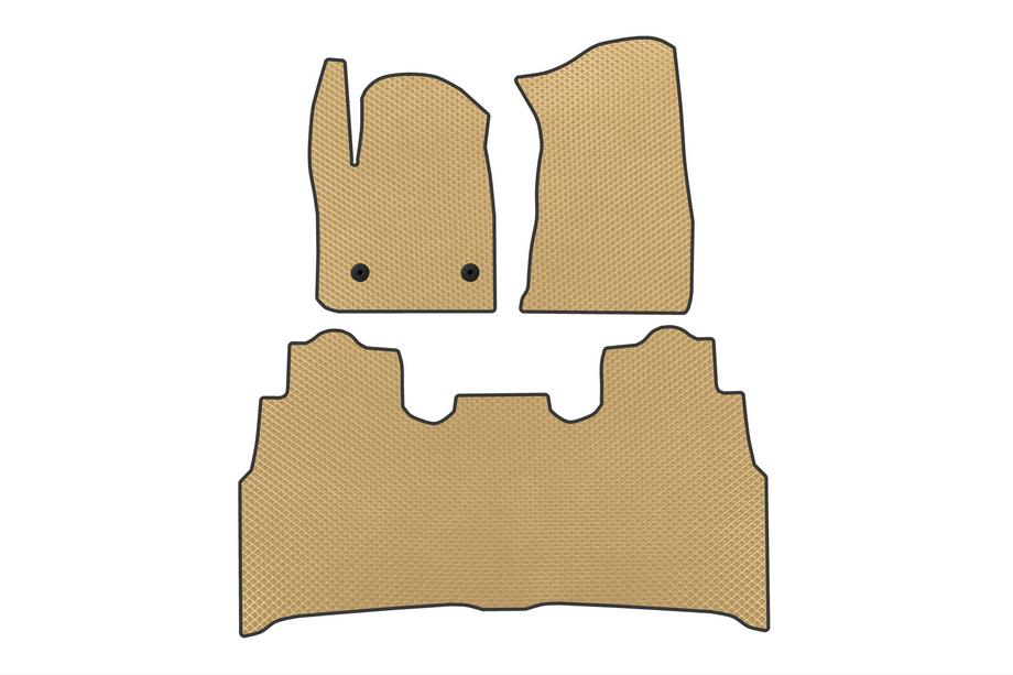Chevrolet Silverado 2019- EVA Floor Mats (Beige) Image