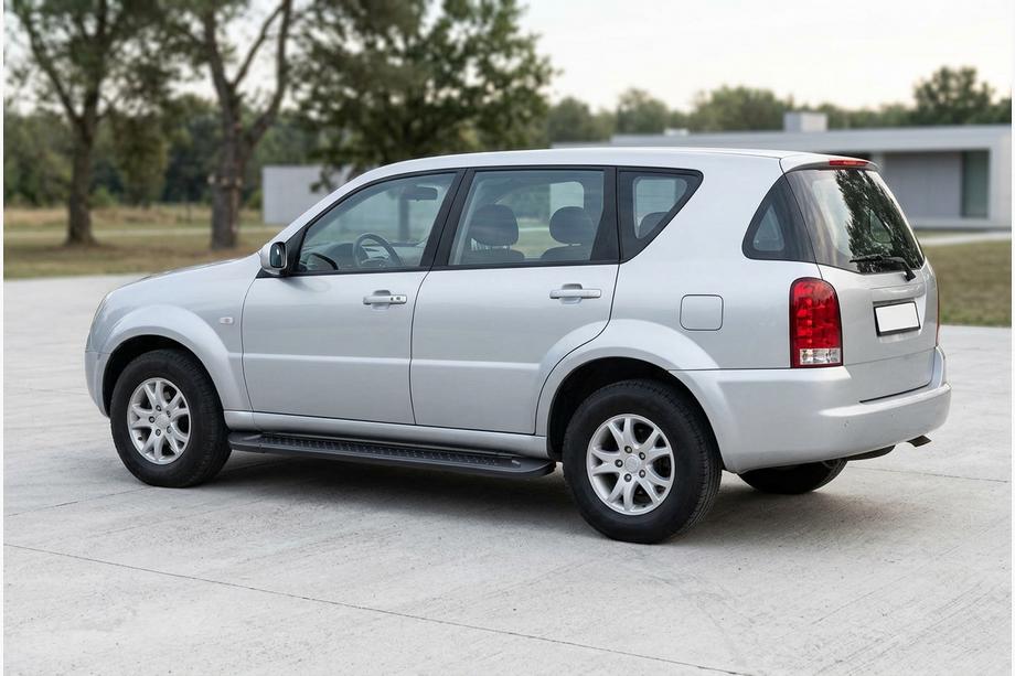 SsangYong Rexton I 2001-2017 Side Steps Allmond Black (2 pcs, Aluminum) Image