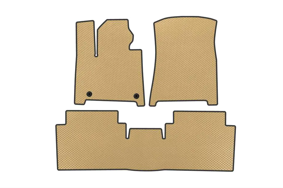 Hyundai Santa Fe 5 2023- EVA Floor Mats (2 Rows, Beige) Image