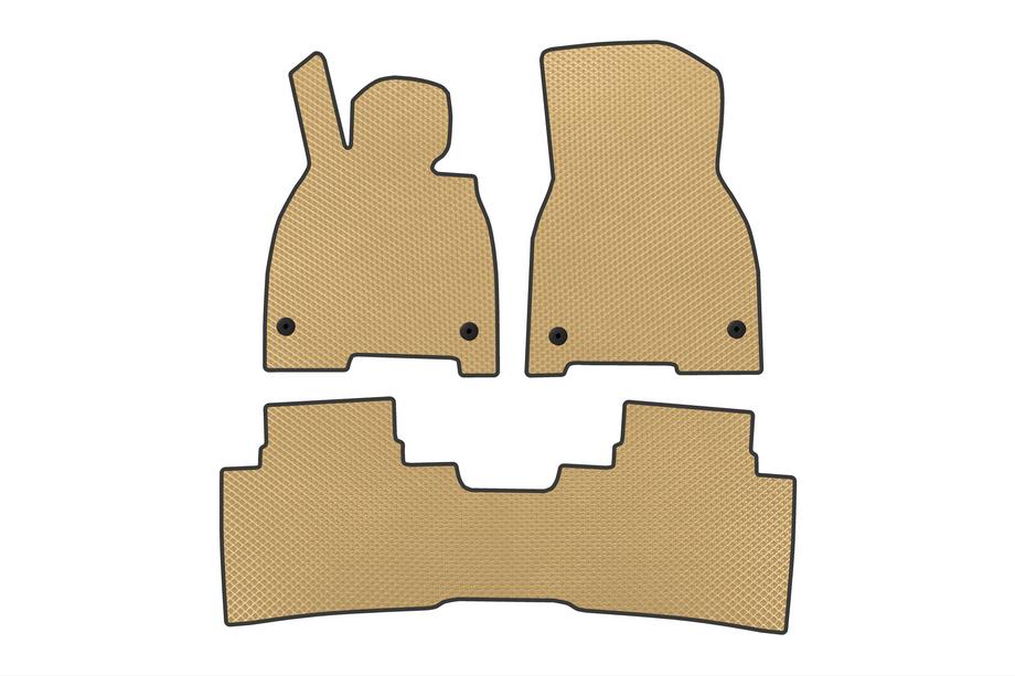 Mercedes EQS 2021- EVA Floor Mats (Beige) Image