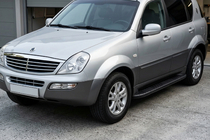 SsangYong Rexton I 2001-2017 Side Steps Bosphorus Black (2 pcs, Aluminum) photo 1