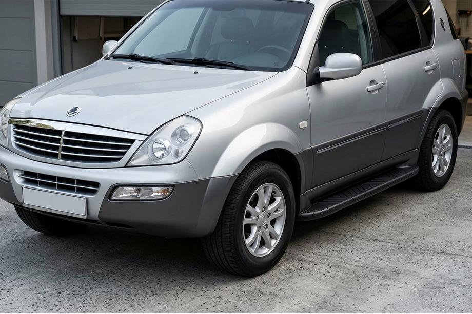 SsangYong Rexton I 2001-2017 Side Steps Bosphorus Black (2 pcs, Aluminum) Image