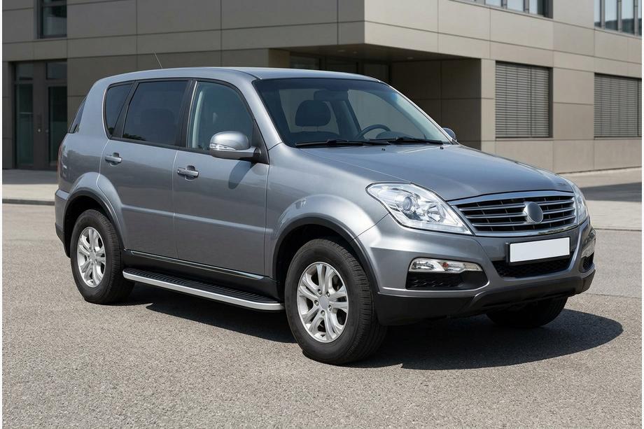 SsangYong Rexton I 2001-2017 Side Steps Tayga Grey (2 pcs, Aluminum) Image