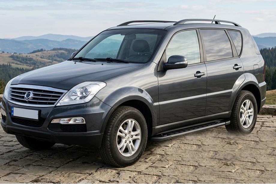 SsangYong Rexton I 2001-2017 Side Steps RedLine Black (2 pcs, Aluminum) Image