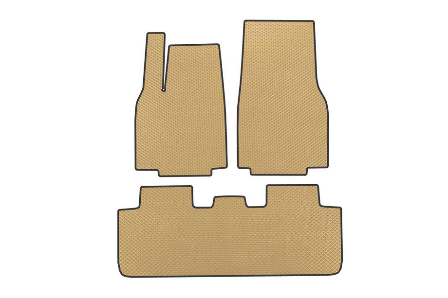 Tesla Model Y 2020- EVA Floor Mats (For Juniper 2025-, Beige) Image
