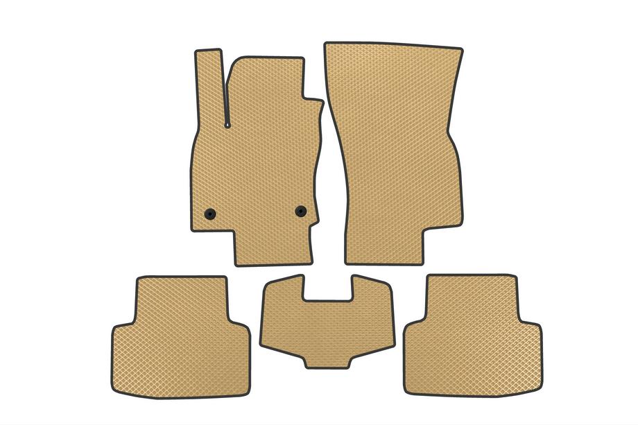 Volkswagen Taos/Tharu 2018–2024 EVA Floor Mats (Beige) Image