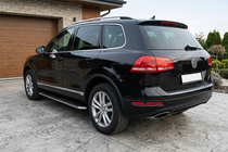 Volkswagen Touareg 2010-2018 Side Steps Maydos V1 (2 pcs, Aluminum & Stainless Steel) photo 1