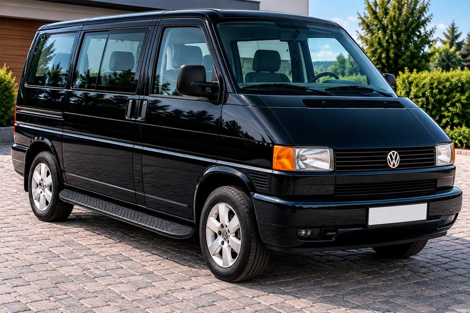 Volkswagen T4 Caravelle/Multivan 1990–2003 Side Steps Bosphorus Black (2 pcs, Aluminum) Short Wheelbase Image