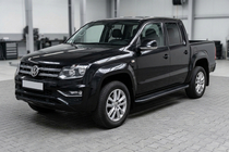 Volkswagen Amarok 2010-2022 Side Steps Bosphorus Black (2 pcs, Aluminum) photo 1