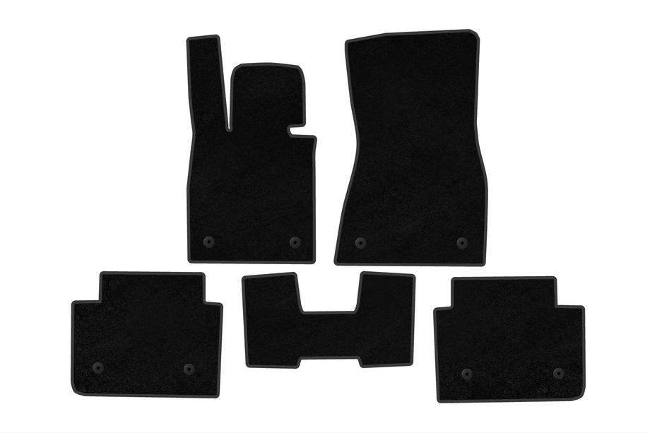BMW 5/i5 Series G60/G60E/G61 2023- Deluxe textile floor mats (for i5 G60E, black) Photo 1
