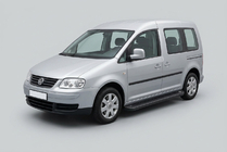 Volkswagen Caddy 2004-2010 Side Steps Allmond Black (2 pcs, Aluminum) photo 1