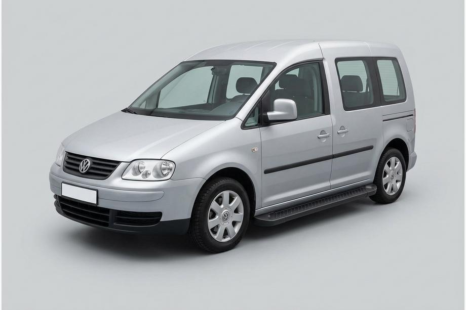 Volkswagen Caddy 2004-2010 Side Steps Allmond Black (2 pcs, Aluminum) Image