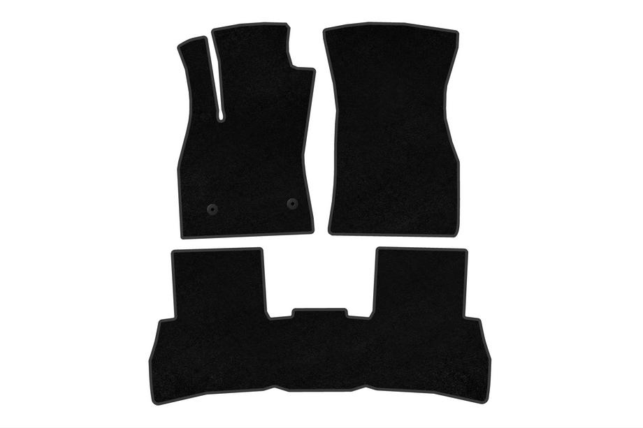 Fiat Doblo II 2010-2022 Textile floor mats Deluxe V2 (2010-2015, Black) Image