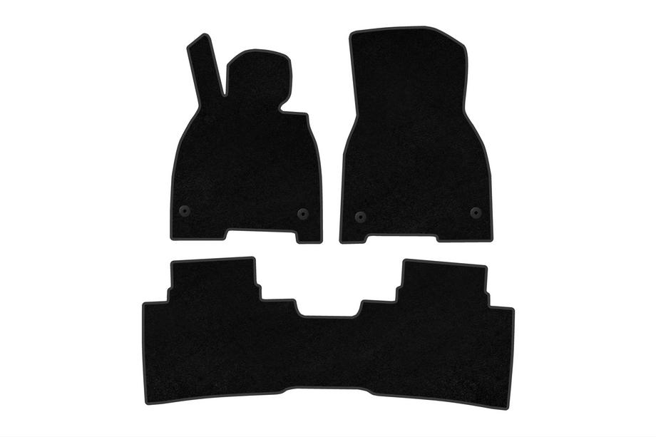 Mercedes EQS 2021- Deluxe Textile Floor Mats (Black) Image